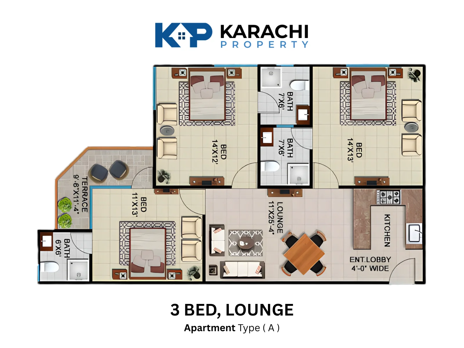 Type A 3 Bed