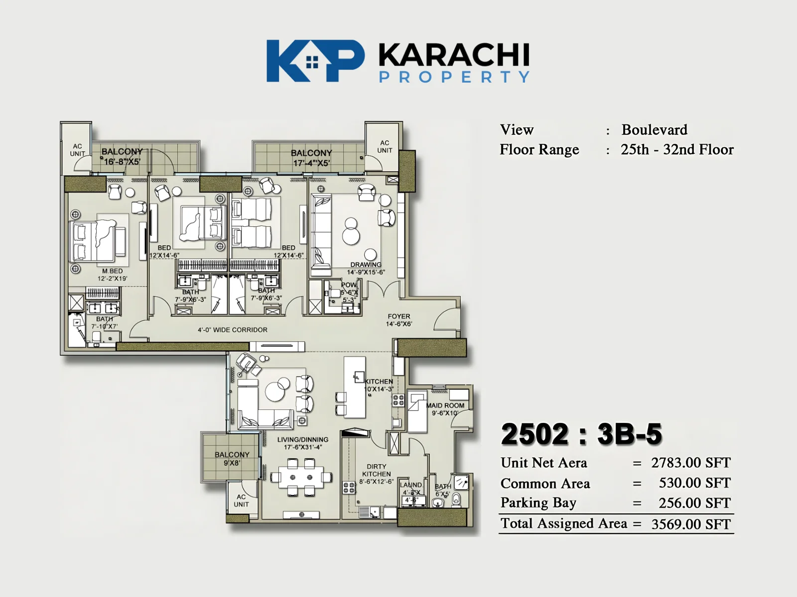 2502 - 3B-5 plan map