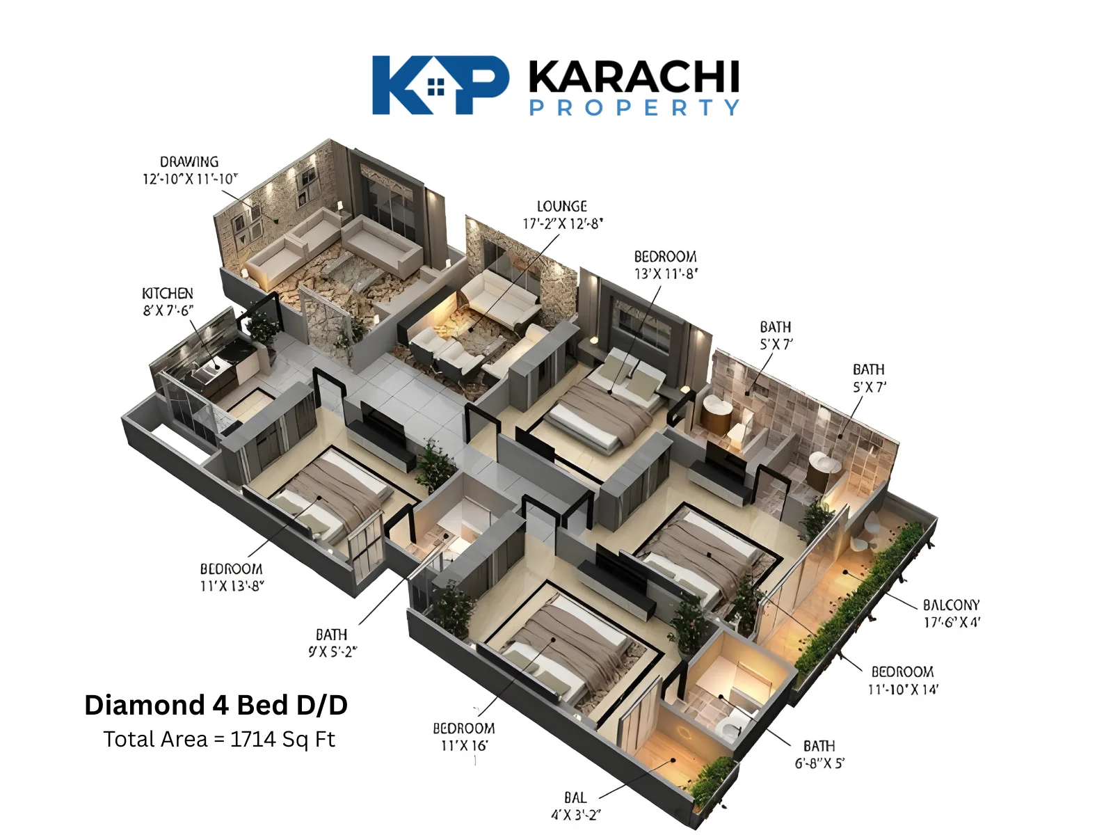 Diamond 4 Bed D_D
