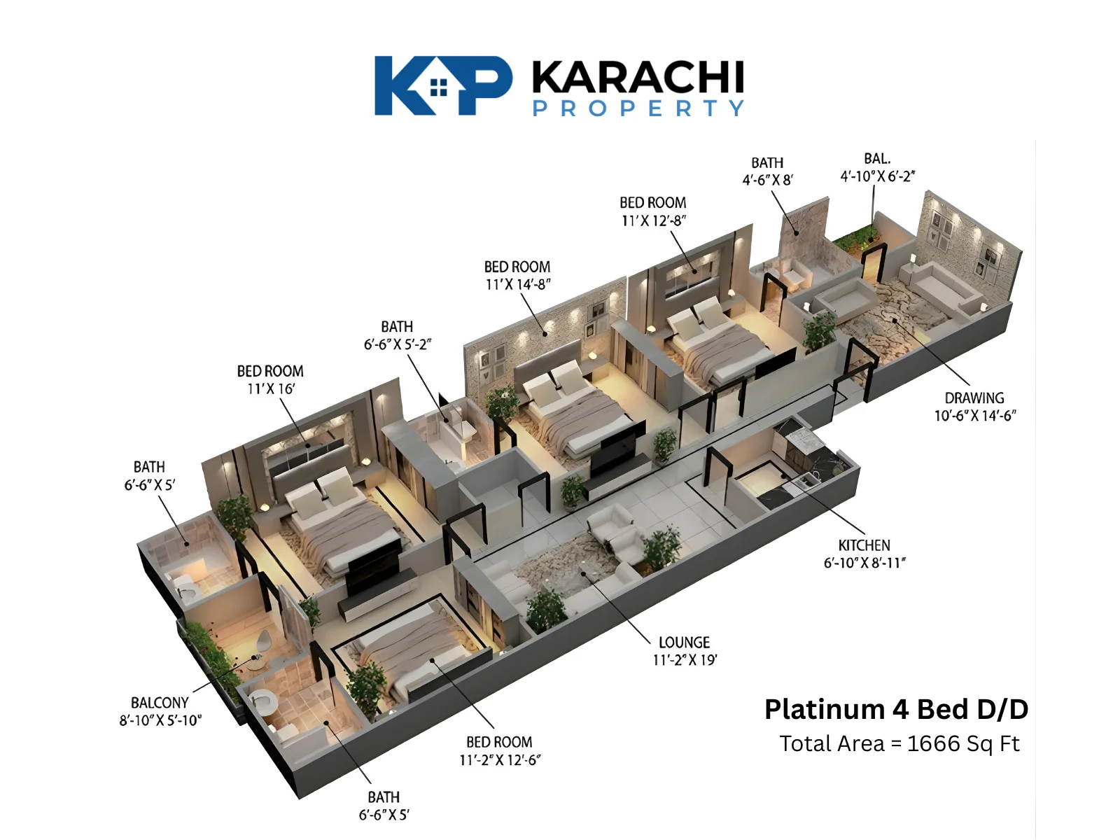 Platinum 4 Bed D_D