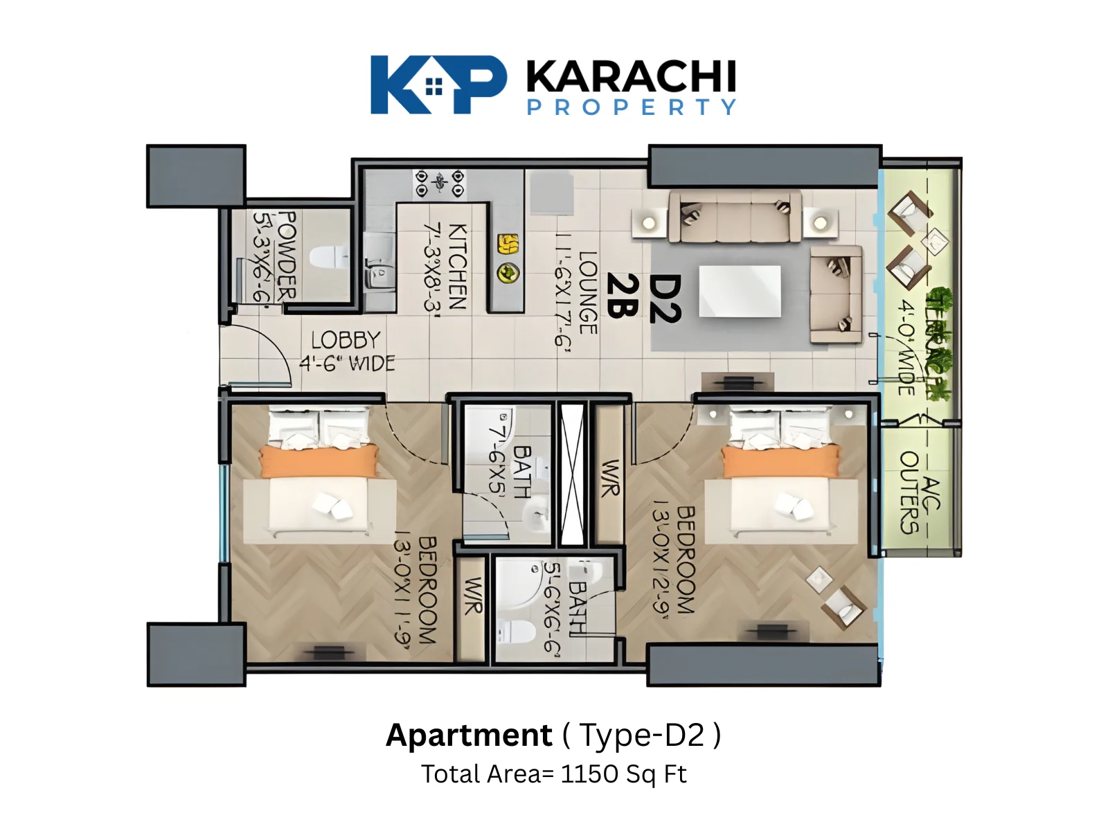 Type-D2 Apartment