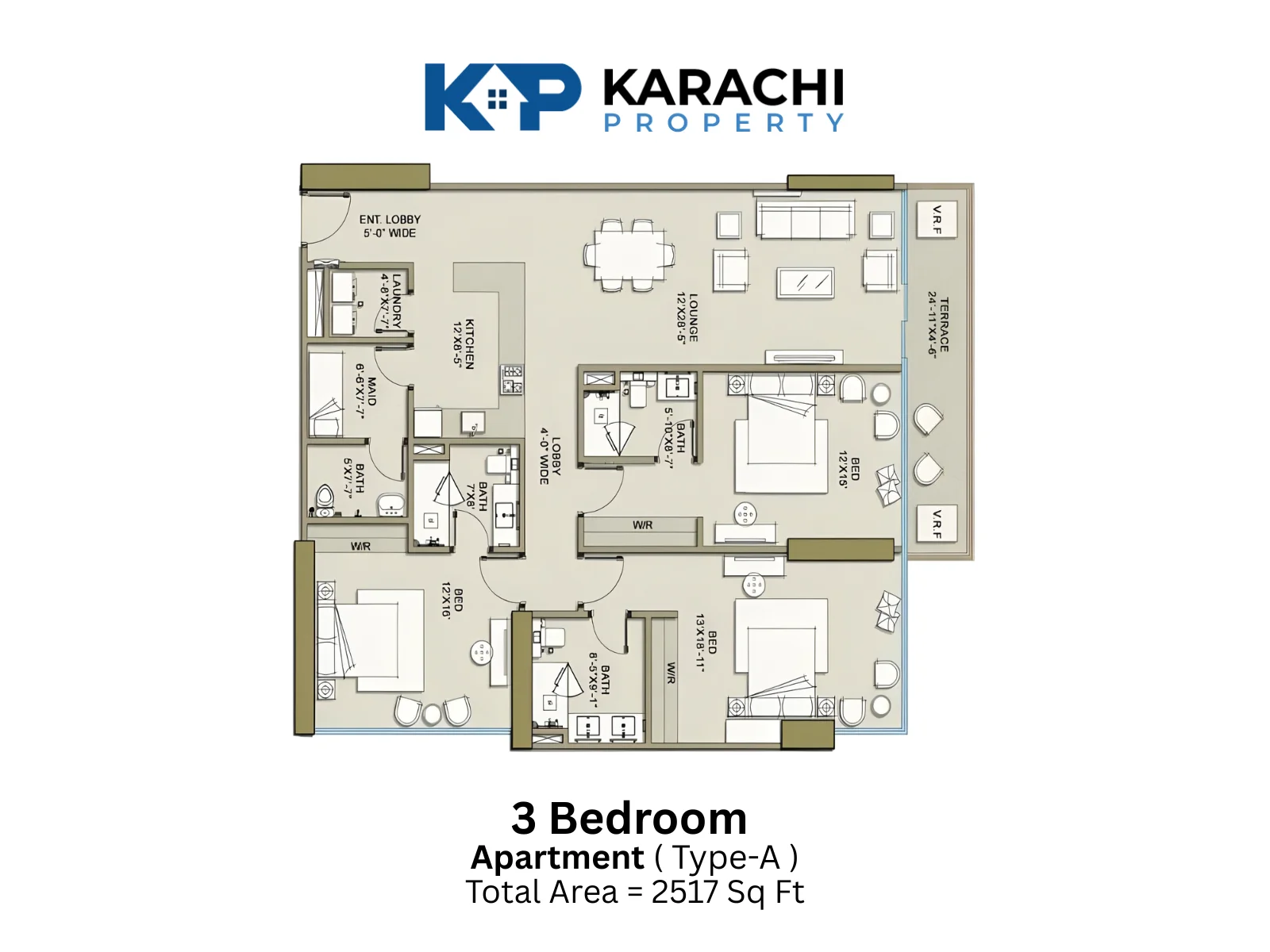 Type A 3 Bedroom Apartment