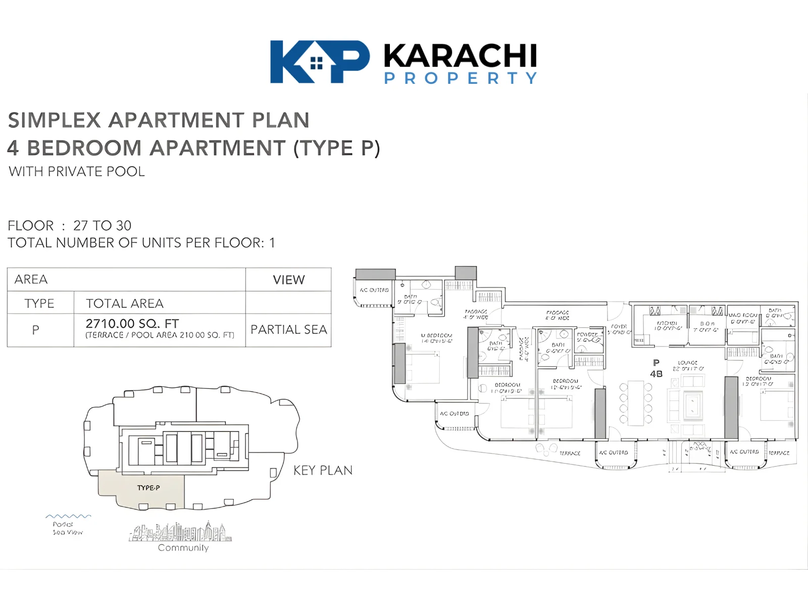 Type P 4 bedroom plan 27-30