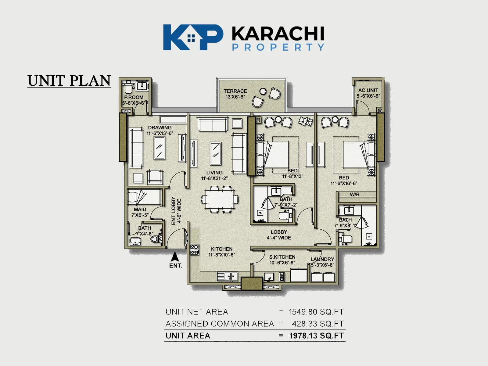 Type B Apartment plan
