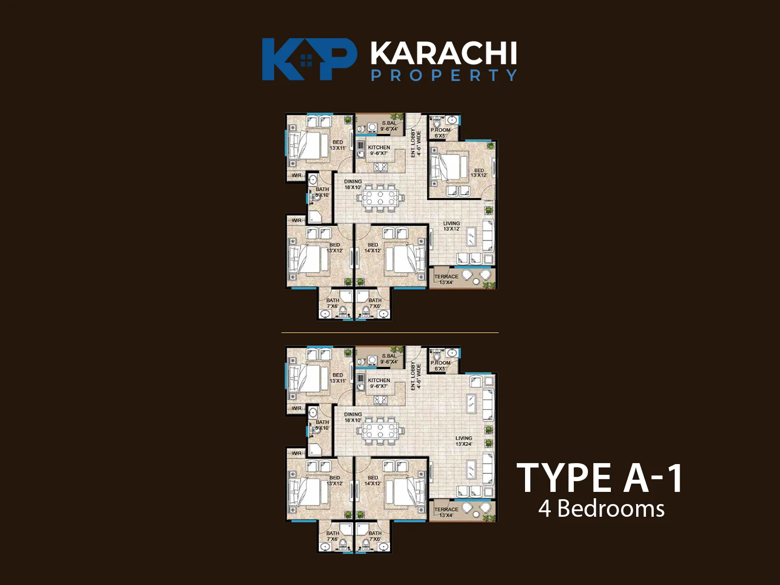 Type A-1 4 Bedrooms KJT