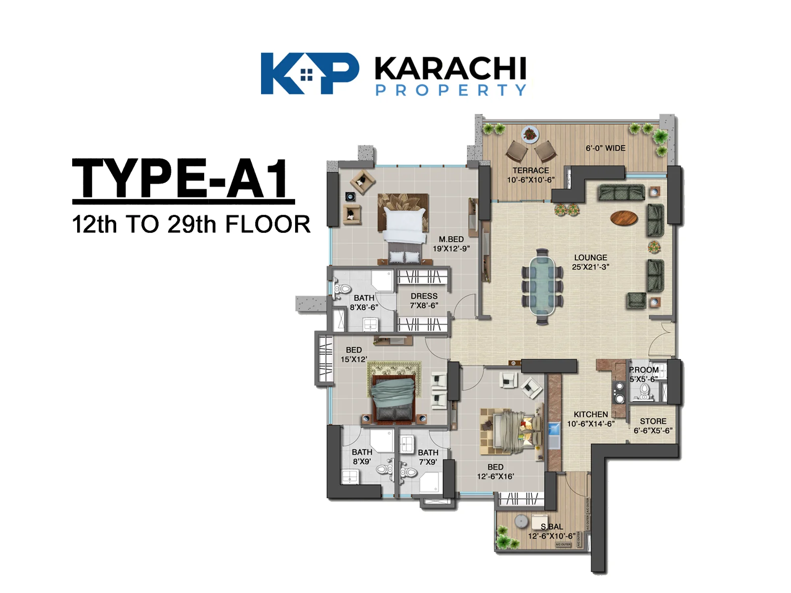 Type A-1 Apartmen Plan
