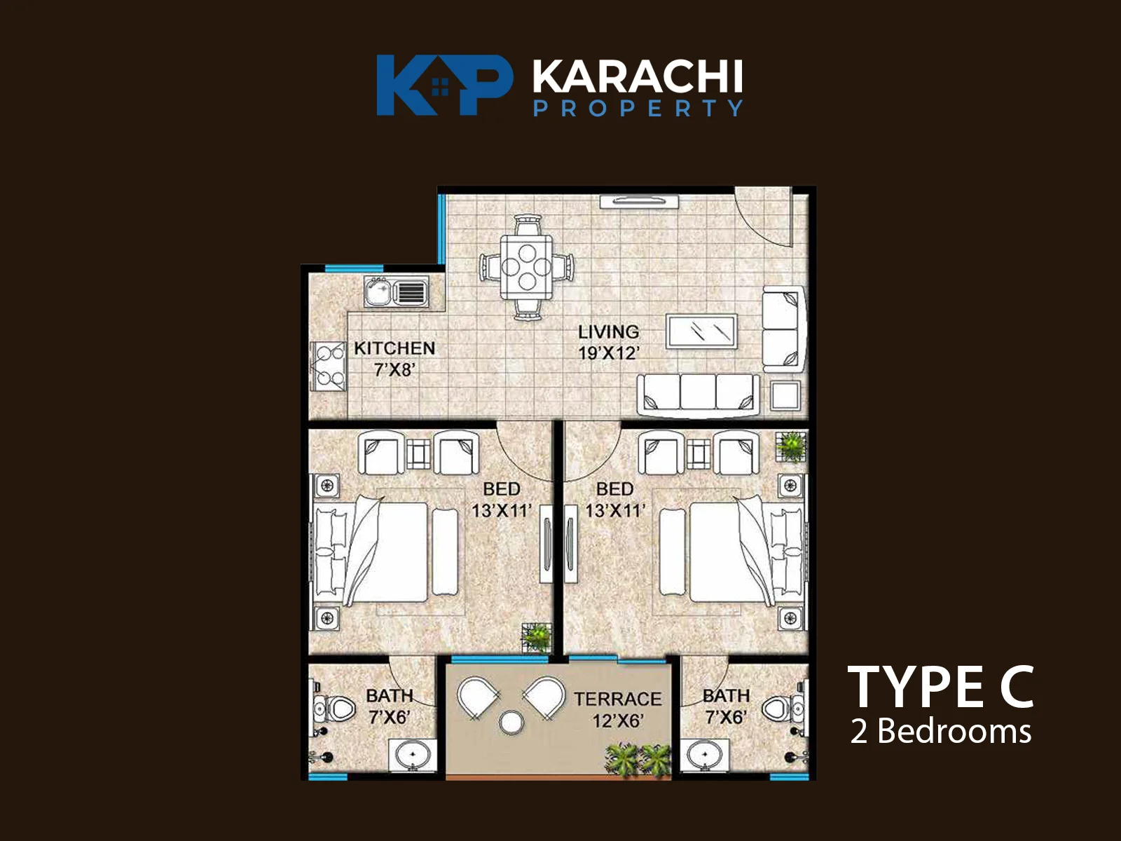 Type C 2 Bedrooms KJT