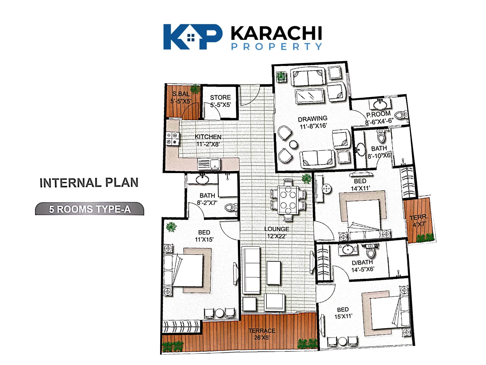 Apartment Plan Type A map