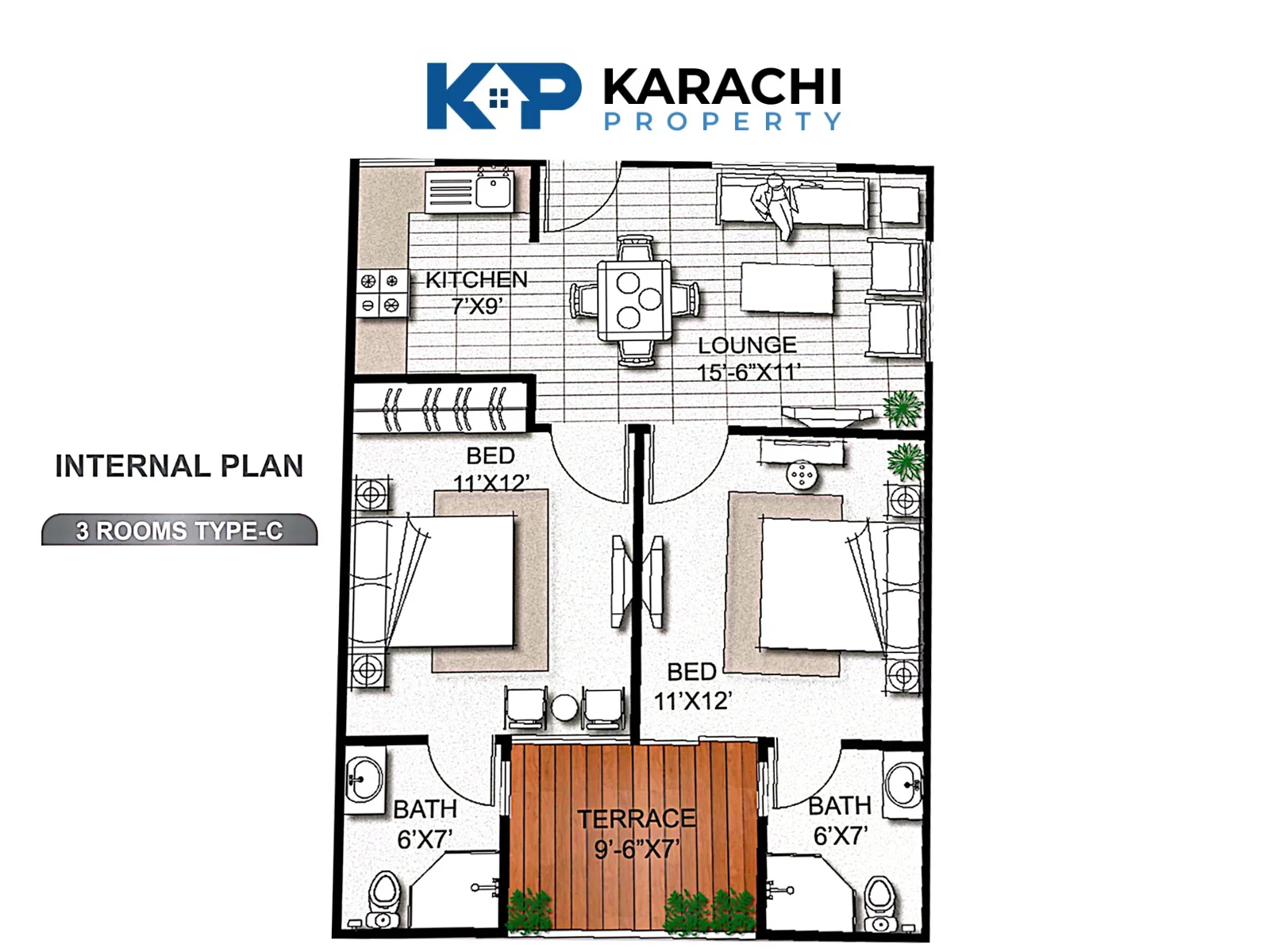 Apartment Plan Type C map