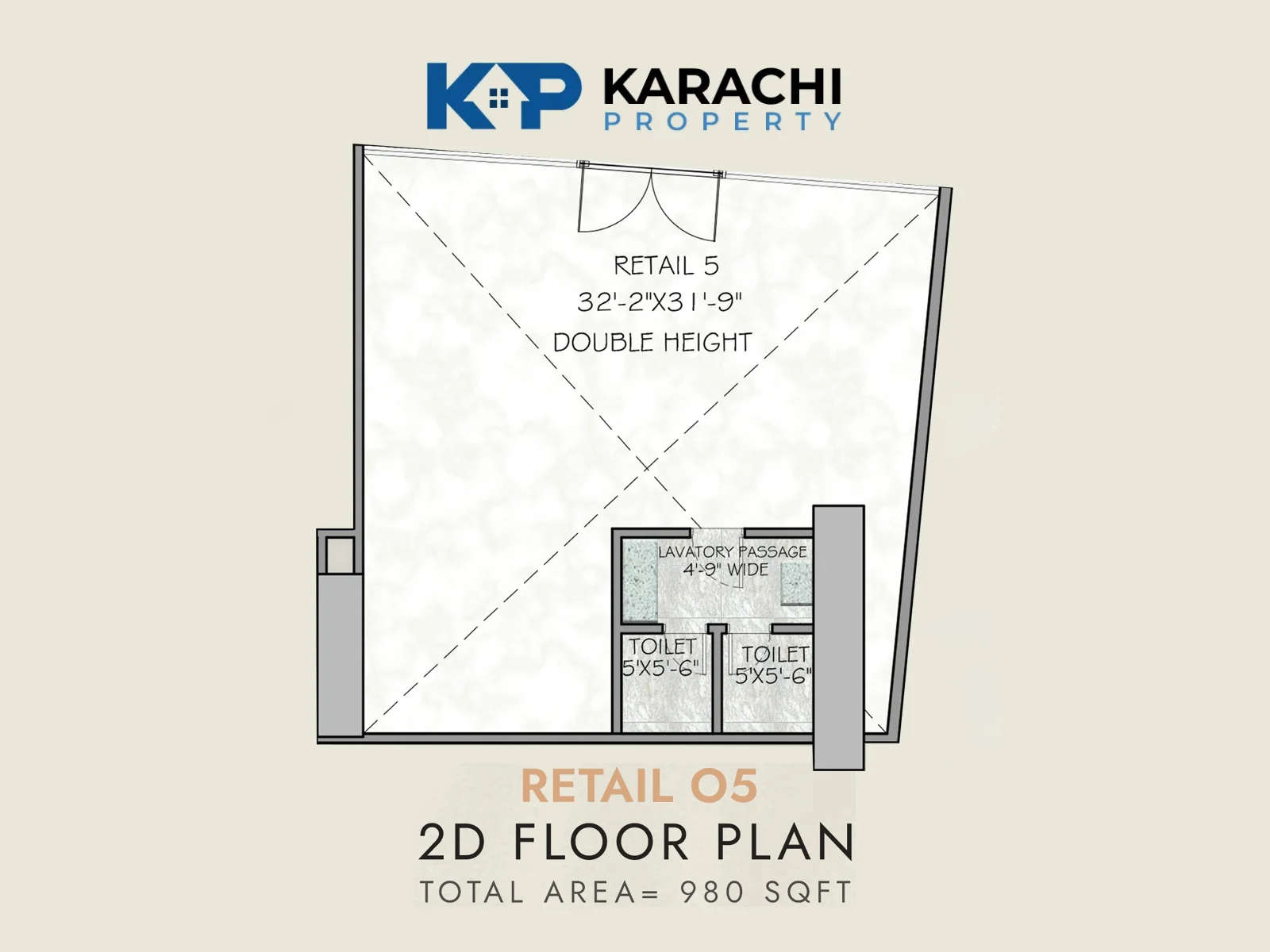 retail outlet 05 plan 980 sq ft