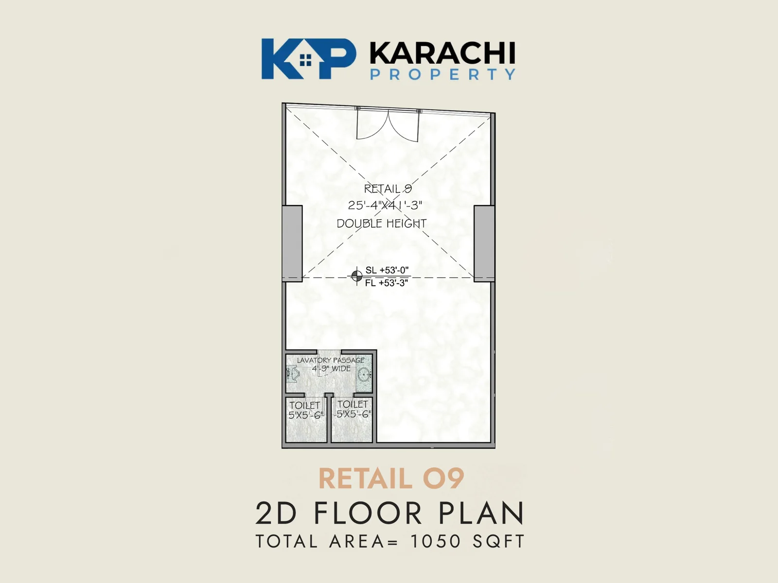 retail outlet 09 plan 1050 sq ft